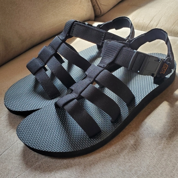 NWOT TEVA Original Dorado Sandals In Black Size Womens 9 - Picture 2 of 9